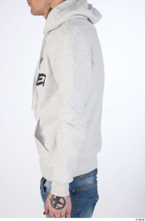 Dio arm casual dressed sleeve upper body white hoodie 0003.jpg